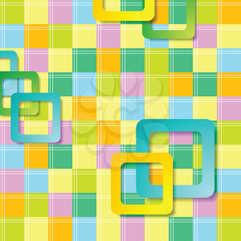 Abstract colorful squares pattern design. Vector background