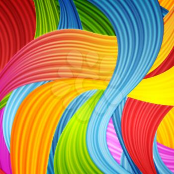 Abstract colorful wavy pattern design. Vector background