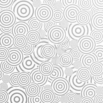 Grey abstract pattern design with rings. Vector flyer background