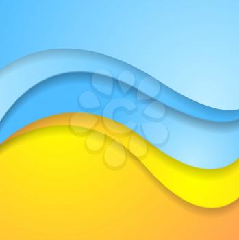 Bright abstract contrast corporate wavy background. Vector illustration