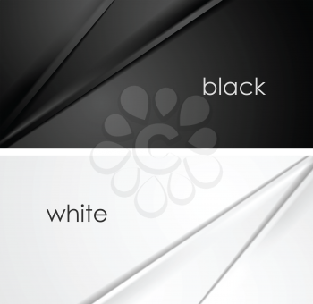 Smooth silk lines black and white backgrounds. Vector illustration design