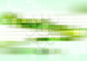 Abstract tech green striped background. Vector illustration