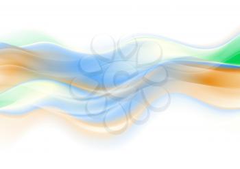 Abstract colorful smooth blurred waves background. Vector shiny design