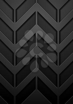 Black tech concept abstract modern background. Vector design