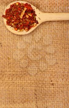 Royalty Free Photo of a Spoonful of Spices