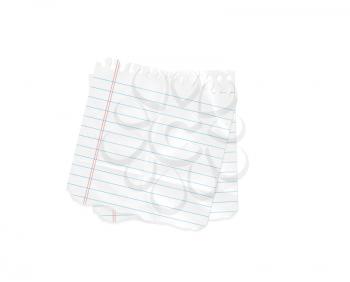 blank note pad isolated on white