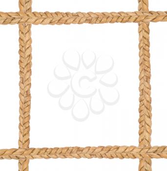 Frame composed of rope isolated on white