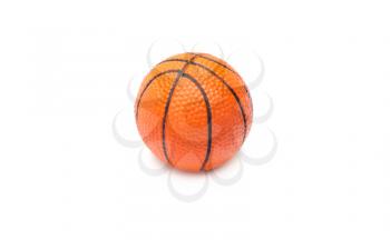 Orange basket ball, photo on the white background