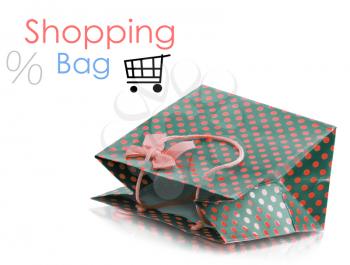 Beatiful shopping bag isolaten on white background