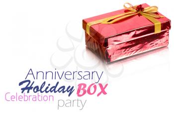 Red Gift Box on white background