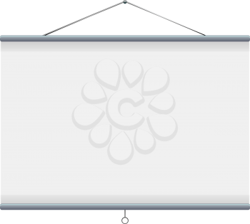 Royalty Free Clipart Image of a Projector Screen