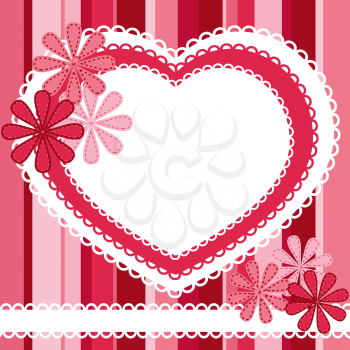 Royalty Free Clipart Image of a Valentine Heart Background