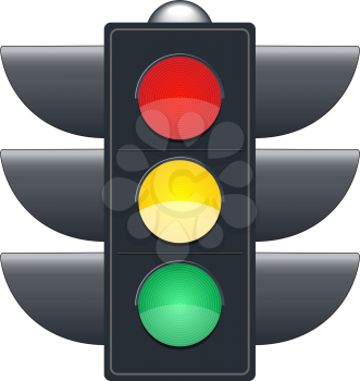 Royalty Free Clipart Image of a Traffic Signal