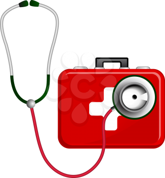 Stethoscope and First Aid Kit 