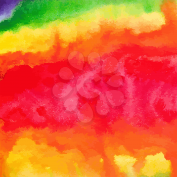 Rainbow vector watercolor hand-drawn baclground
