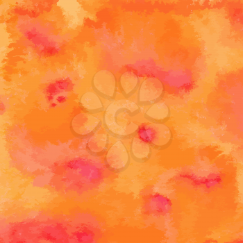 Orange watercolor paint vector background