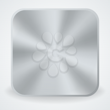 Metal button icon. Contains a gradient mesh.
