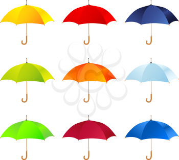 Set of umbrellas 