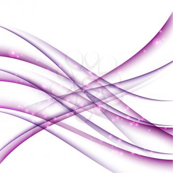 Abstract purple lines with light effects. Vector illustration.