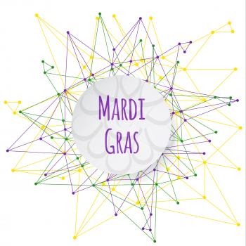 Mardi Gras background with banner. Vector illustration