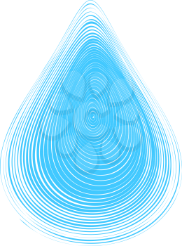 Blue abstract water drop. Vector illustration