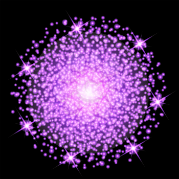 Abstract purple glow light effect. Vector illustration