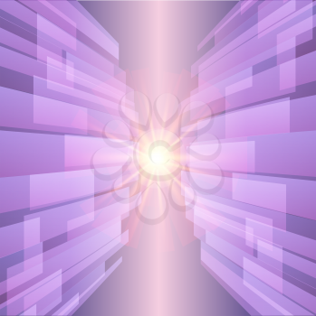 Abstract ultra violet technology background with glow star. Vector illustration.