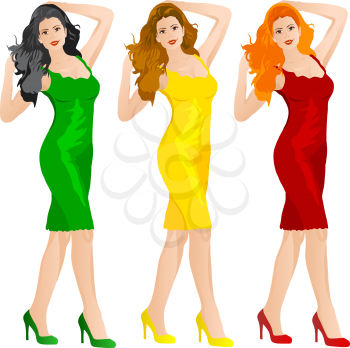 Royalty Free Clipart Image of Women