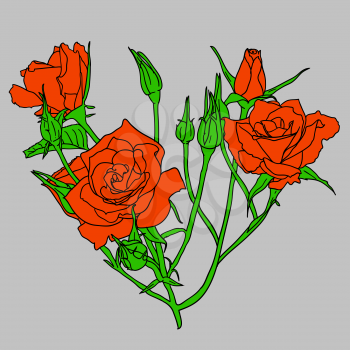 Royalty Free Clipart Image of Roses