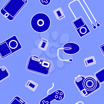 Royalty Free Clipart Image of an Electronics Background 