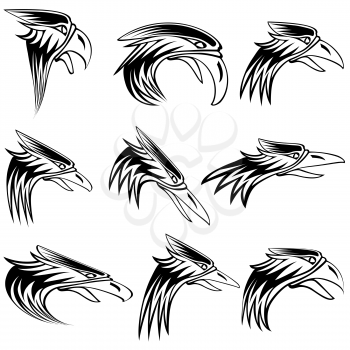 Royalty Free Clipart Image of Eagles
