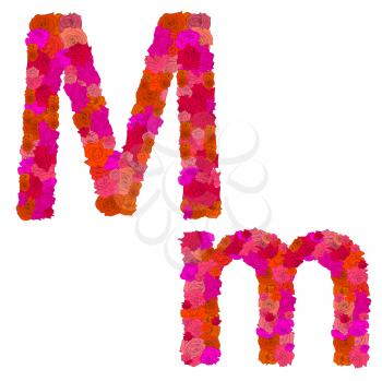 Royalty Free Clipart Image of Floral Letters