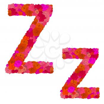 Royalty Free Clipart Image of Floral Letters