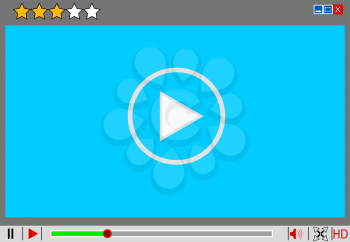 Royalty Free Clipart Image of a Media Player Interface