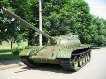 Old military technology on parking in a museum Russia Moscow