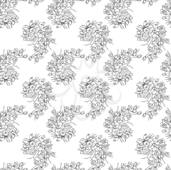 Seamless background with flower. Could be used as seamless wallpaper, textile, wrapping paper or background
