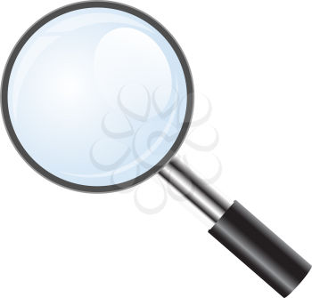 Magnifying glass icon, search icon. Vector illustration.