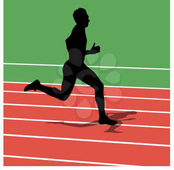 Running silhouettes. Vector illustration.