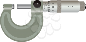 micrometer isolated on a white background. Vector illustration.