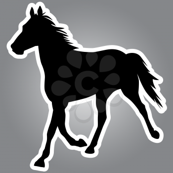 vector silhouette of horse