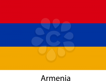 Flag  of the country  armenia. Vector illustration.  Exact colors. 