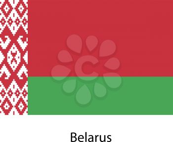 Flag  of the country belarus . Vector illustration.  Exact colors. 