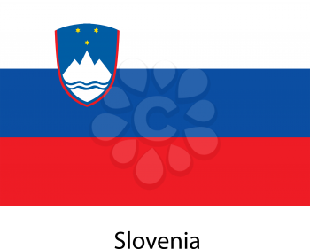 Flag  of the country  slovenia. Vector illustration.  Exact colors. 