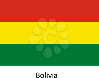 Flag  of the country  bolivia. Vector illustration.  Exact colors. 