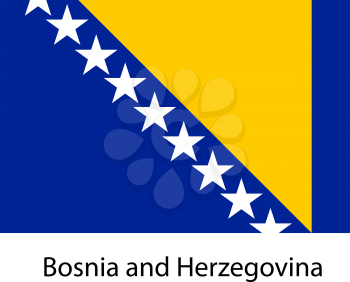 Flag  of the country  bosnia and herzegovina. Vector illustration.  Exact colors. 