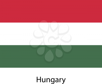 Flag  of the country  hungary. Vector illustration.  Exact colors. 