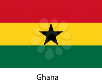 Flag  of the country ghana. Vector illustration.  Exact colors. 
