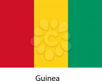 Flag  of the country  guinea. Vector illustration.  Exact colors. 