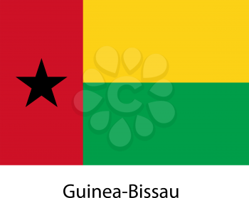 Flag  of the country  guinea bissau. Vector illustration.  Exact colors. 