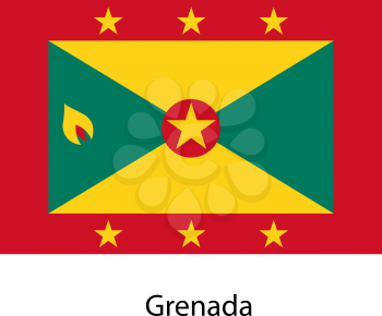Flag  of the country grenada. Vector illustration.  Exact colors. 